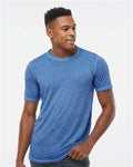 J. America 8115 Unisex Zen Jersey T-Shirt - Twisted Royal - model front