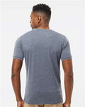 J. America 8115 Unisex Zen Jersey T-Shirt - Vintage Navy - model back