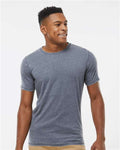 J. America 8115 Unisex Zen Jersey T-Shirt - Vintage Navy - model front