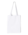 Q-Tees Q1000 12L Gussetted Shopping Bag - White - back