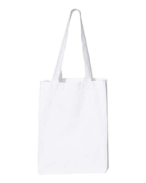 Q-Tees Q1000 12L Gussetted Shopping Bag - White - back