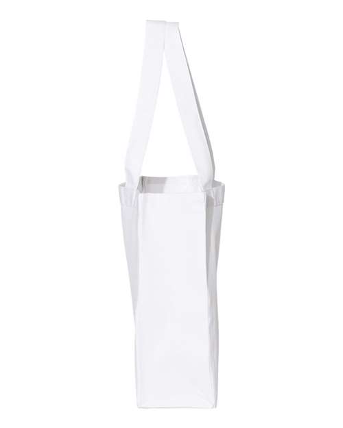 Q-Tees Q1000 12L Gussetted Shopping Bag - White - side