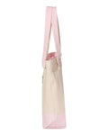 Q-Tees Q1300 19L Zippered Tote - Natural/ Light Pink - side