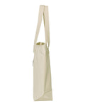 Q-Tees Q1300 19L Zippered Tote - Natural/ Natural - side