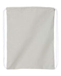 Q-Tees Q4500 Economical Cotton Drawstring Bag - Grey - back