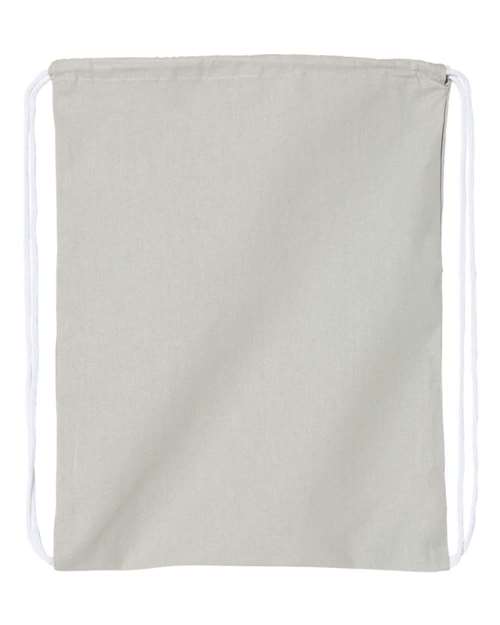 Q-Tees Q4500 Economical Cotton Drawstring Bag - Grey - front