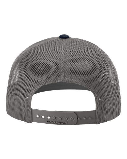 Richardson 112 Snapback Trucker Cap - Navy/ Charcoal - back