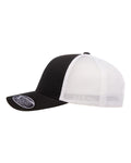Flexfit 110M 110 Mesh-Back Cap - Black/ White - side