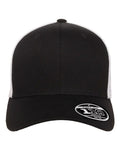 Flexfit 110M 110 Mesh-Back Cap - Black/ White - front