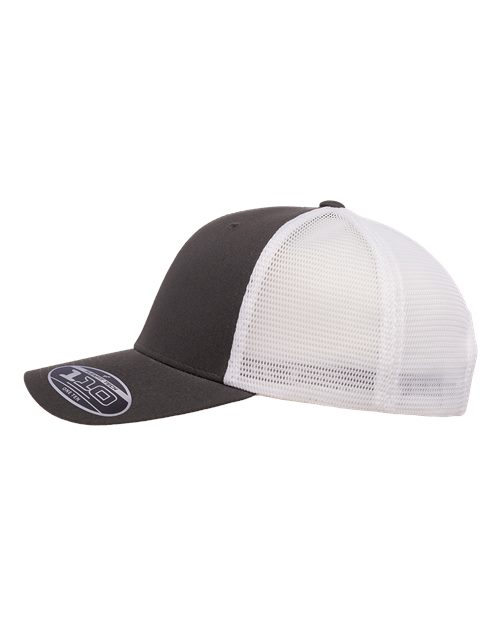 Flexfit 110M 110 Mesh-Back Cap - Charcoal/ White - side