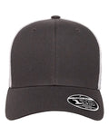 Flexfit 110M 110 Mesh-Back Cap - Charcoal/ White - front