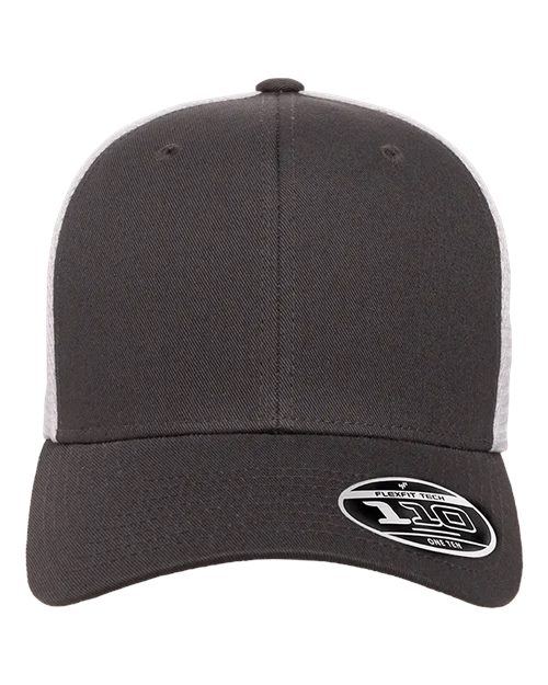 Flexfit 110M 110 Mesh-Back Cap - Charcoal/ White - front