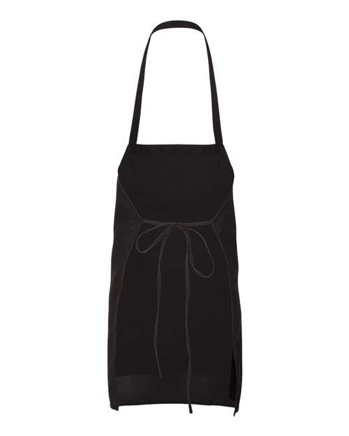 Q-Tees Q4010 Bib Apron - Black - back