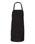 Q-Tees Q4010 Bib Apron - Black - front