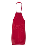 Q-Tees Q4010 Bib Apron - Red - back