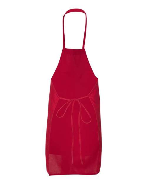 Q-Tees Q4010 Bib Apron - Red - back