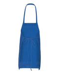 Q-Tees Q4010 Bib Apron - Royal - back