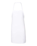 Q-Tees Q4010 Bib Apron - White - front