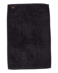 Q-Tees T200 Hemmed Hand Towel - Black - back