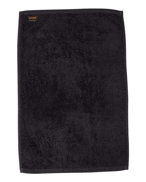 Q-Tees T200 Hemmed Hand Towel - Black - back