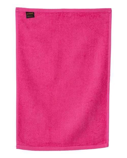 Q-Tees T200 Hemmed Hand Towel - Hot Pink - back