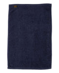 Q-Tees T200 Hemmed Hand Towel - Navy - back