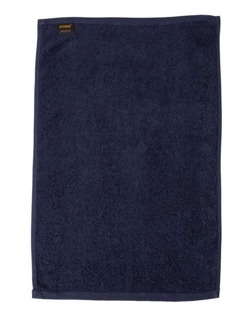 Q-Tees T200 Hemmed Hand Towel - Navy - back