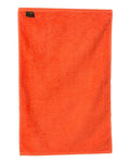Q-Tees T200 Hemmed Hand Towel - Orange - back