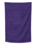 Q-Tees T200 Hemmed Hand Towel - Purple - back