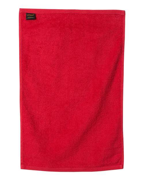 Q-Tees T200 Hemmed Hand Towel - Red - back