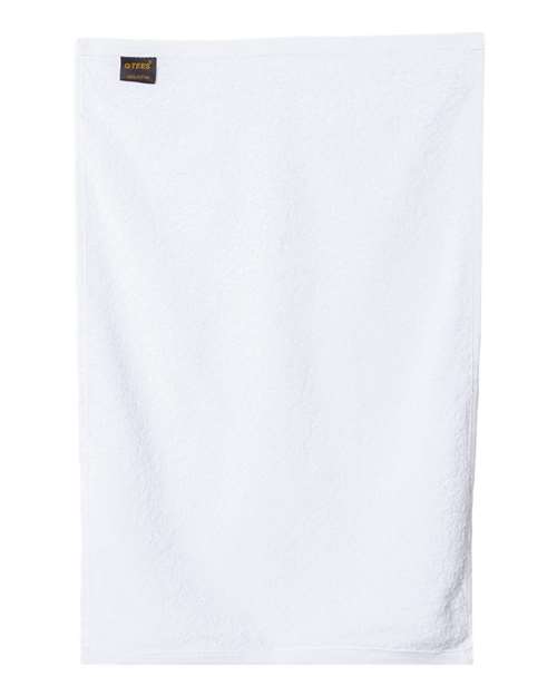 Q-Tees T200 Hemmed Hand Towel - White - back