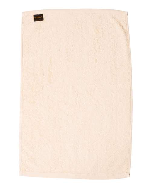Q-Tees T300 Deluxe Hemmed Hand Towel - Natural - back