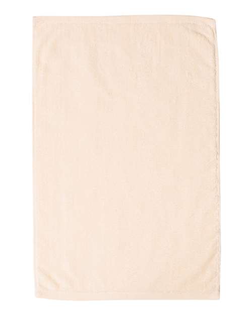 Q-Tees T300 Deluxe Hemmed Hand Towel - Natural - front