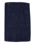 Q-Tees T300 Deluxe Hemmed Hand Towel - Navy - back