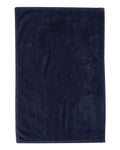 Q-Tees T300 Deluxe Hemmed Hand Towel - Navy - front