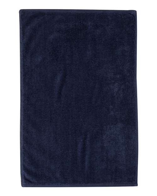 Q-Tees T300 Deluxe Hemmed Hand Towel - Navy - front