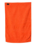 Q-Tees T300 Deluxe Hemmed Hand Towel - Orange - back