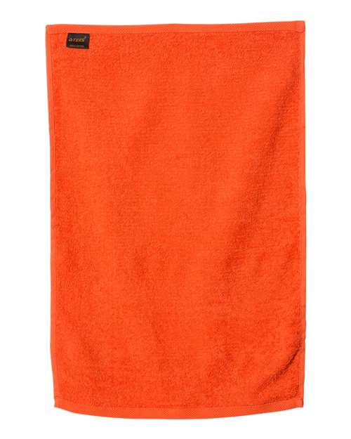 Q-Tees T300 Deluxe Hemmed Hand Towel - Orange - back