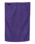 Q-Tees T300 Deluxe Hemmed Hand Towel - Purple - back