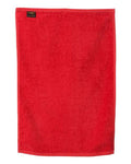 Q-Tees T300 Deluxe Hemmed Hand Towel - Red - back