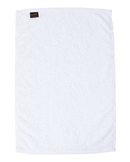 Q-Tees T300 Deluxe Hemmed Hand Towel - White - back