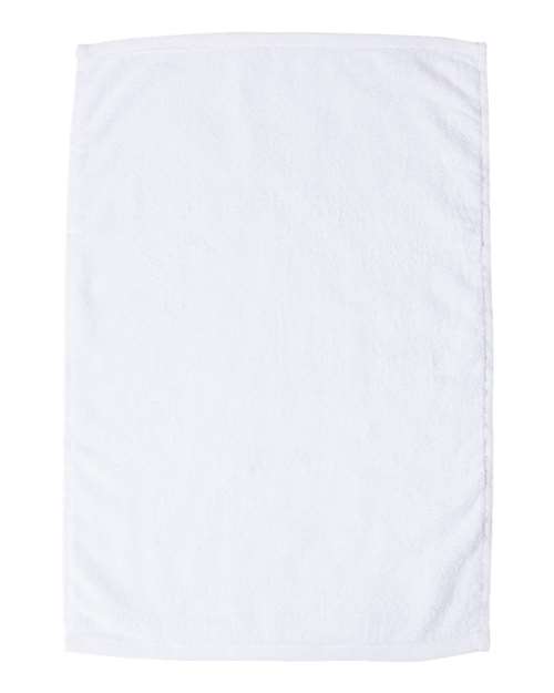 Q-Tees T300 Deluxe Hemmed Hand Towel - White - front