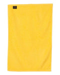 Q-Tees T300 Deluxe Hemmed Hand Towel - Yellow - back