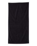 Q-Tees QV3060 Velour Beach Towel - Black - front