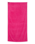 Q-Tees QV3060 Velour Beach Towel - Hot Pink - back