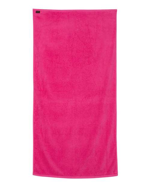 Q-Tees QV3060 Velour Beach Towel - Hot Pink - back