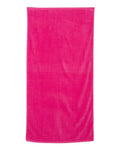 Q-Tees QV3060 Velour Beach Towel - Hot Pink - front