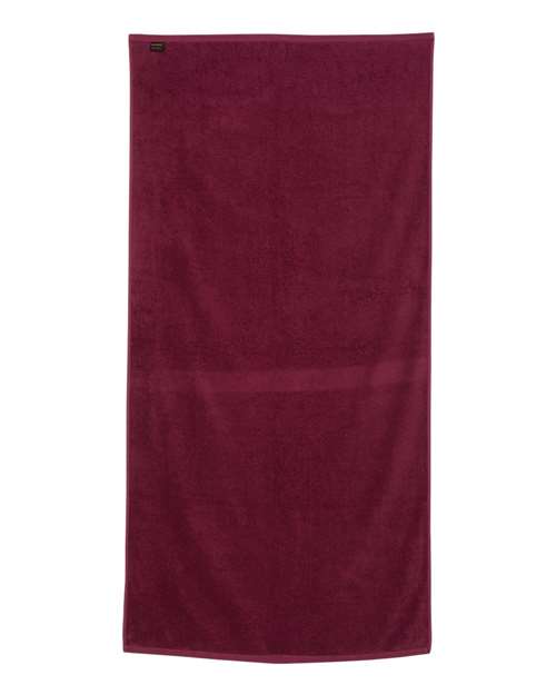 Q-Tees QV3060 Velour Beach Towel - Maroon - back