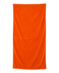Q-Tees QV3060 Velour Beach Towel - Orange - front