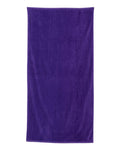 Q-Tees QV3060 Velour Beach Towel - Purple - front